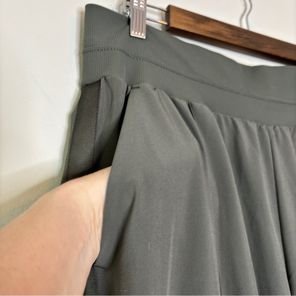 Athleta Nolita Mountain Olive Green High Rise Pull On Wide Leg Pants Size 16 - Picture 4 of 11